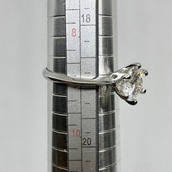 Moissanite Diamond Engagement Ring 1 Ct GRA Round Cut Wedding Jewelry 18K Size 9 - Picture 10 of 12